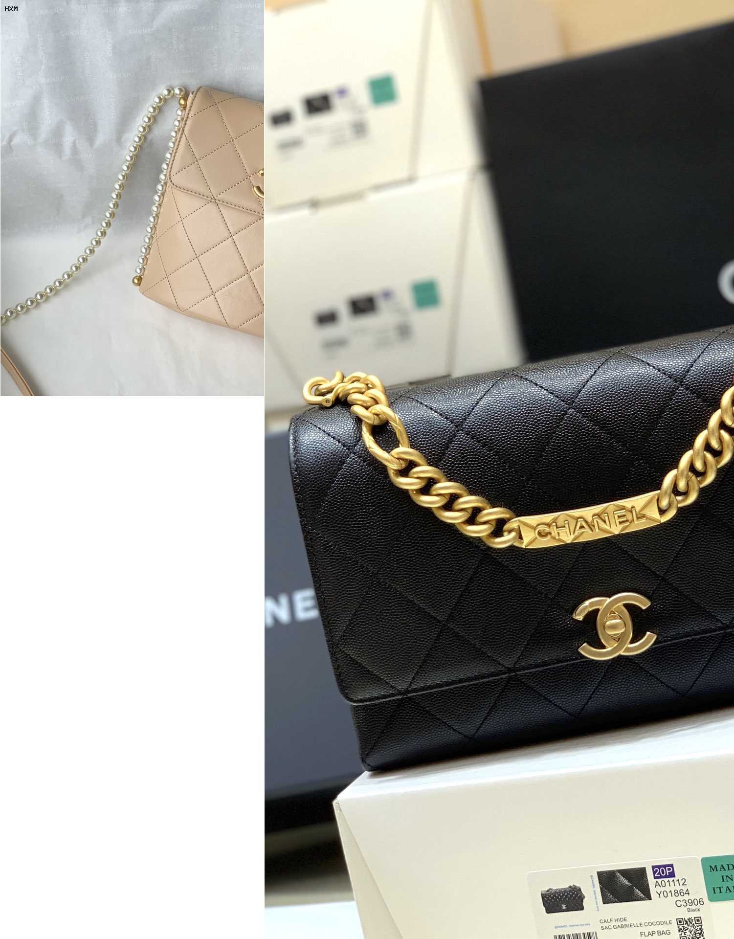 pochette chanel blanche