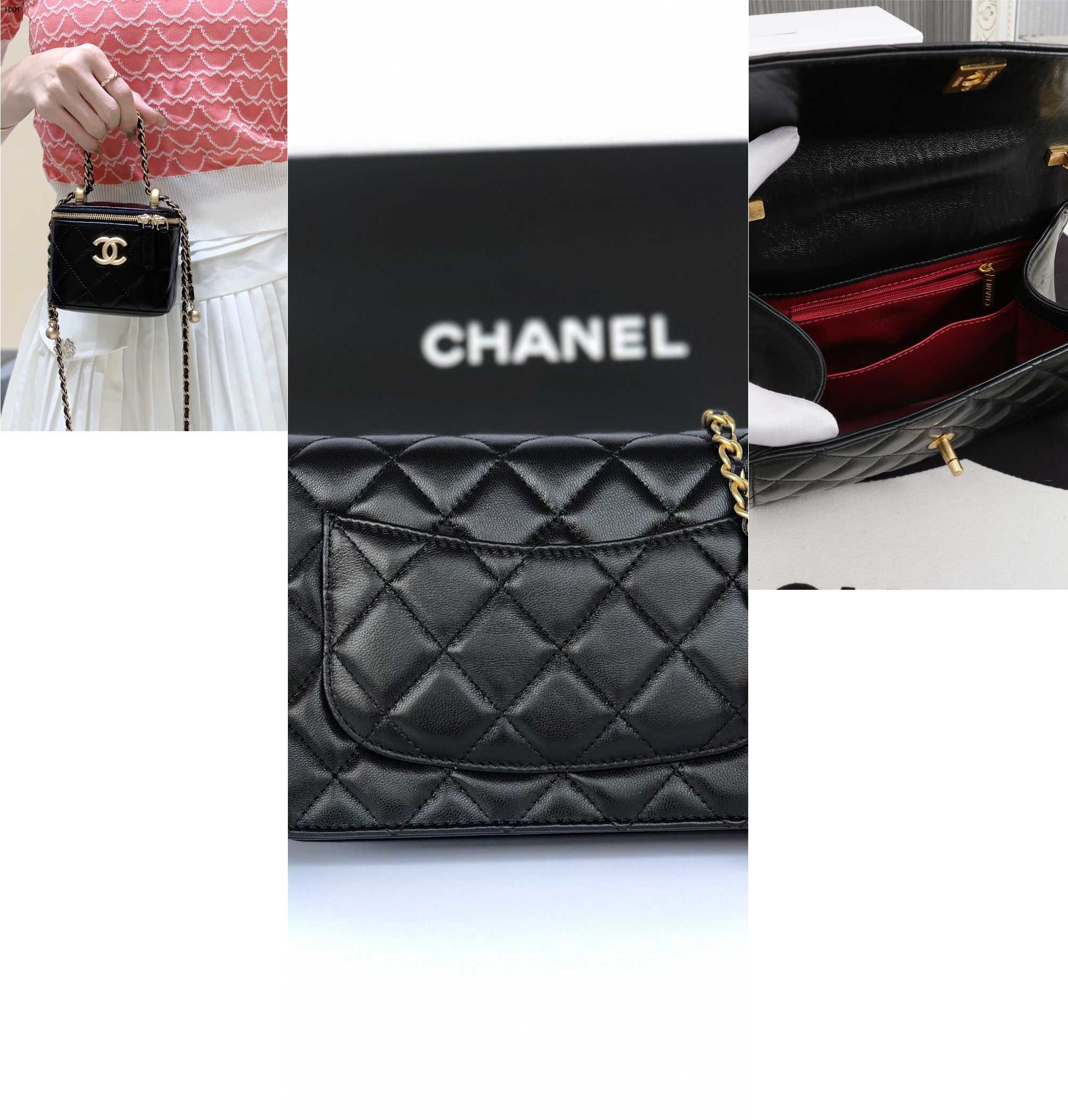 portefeuille femme chanel avec chaine