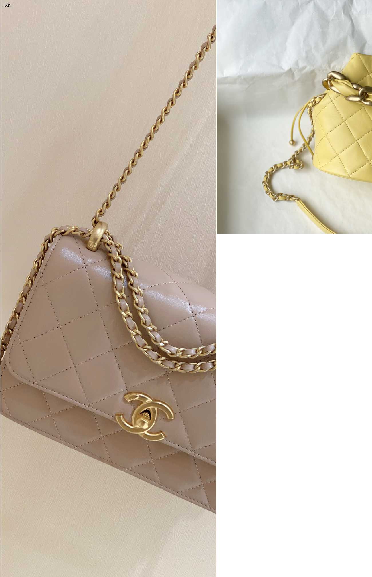 sac chanel chaine bicolore