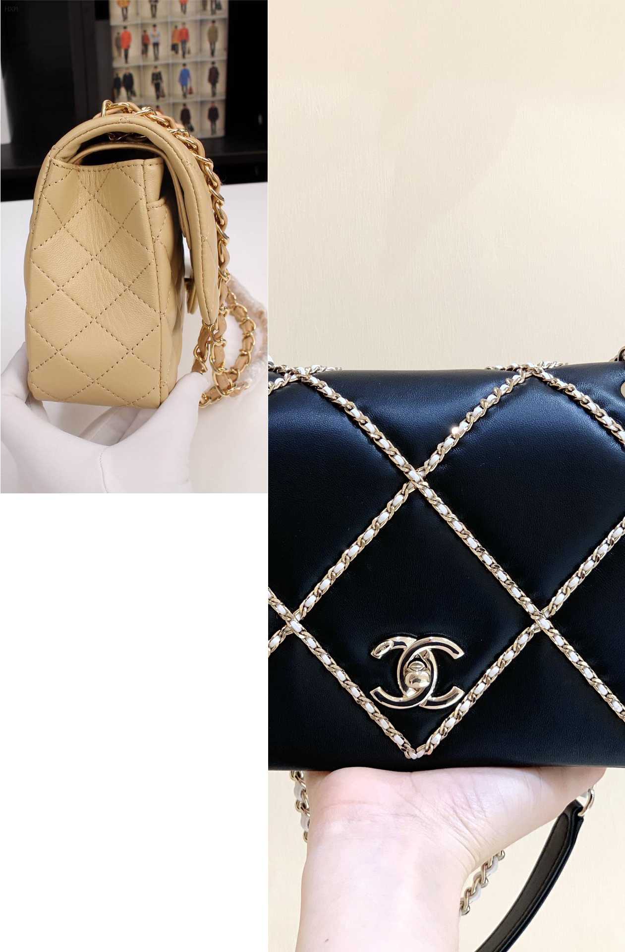 sac chanel cuir grainé ou lisse