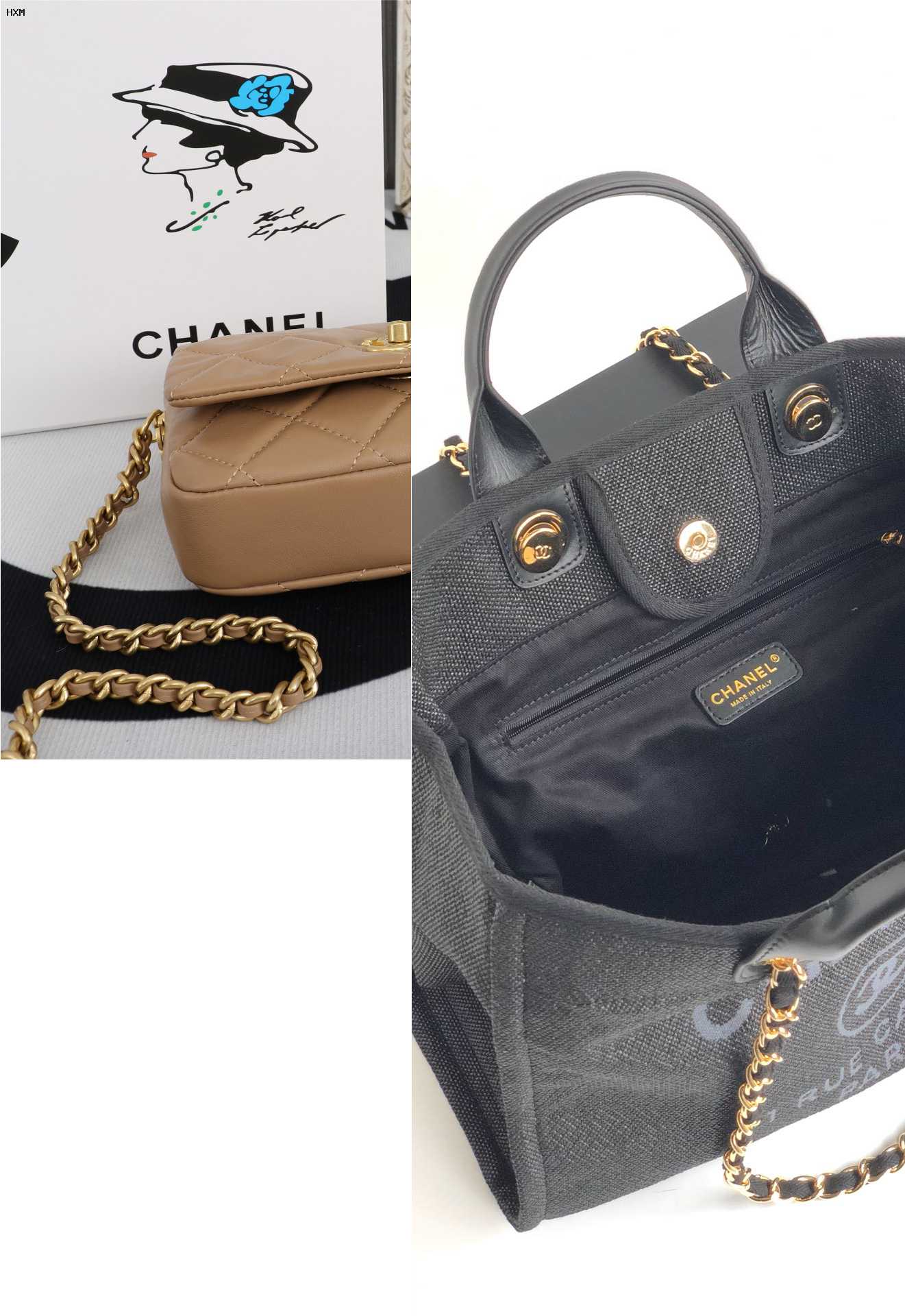 sac chanel vintage en tissu